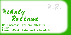 mihaly rolland business card